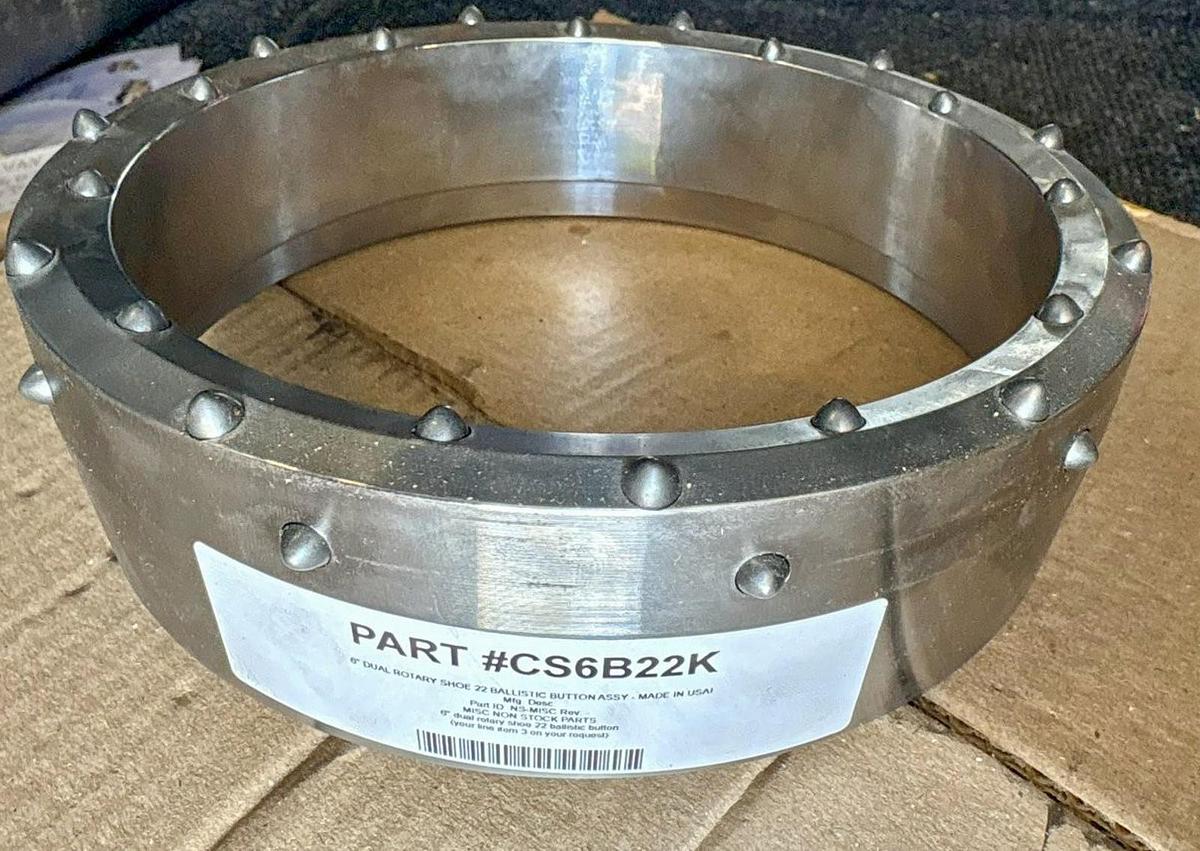 Used 6" Dual Rotary Shoe – 22 Ballistic Button Assembly