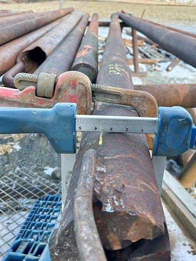 Used Drill Stem for 8" or larger diameter bit, 17 ft. 2 in. length, 2-3/4" x 3-3/4" pin to 4" x 5-1/2" box cable tool joints.