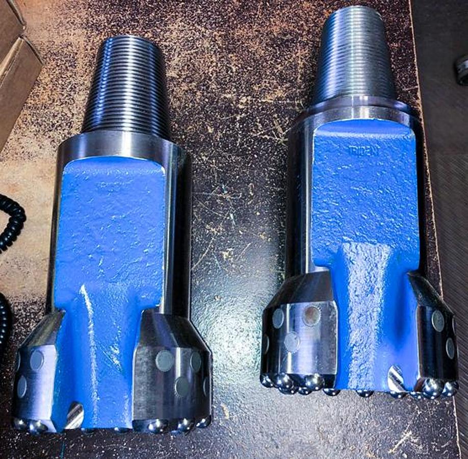 Trident SUPREME 6" Flat Face Carbide Button Cable Tool Drill Bit