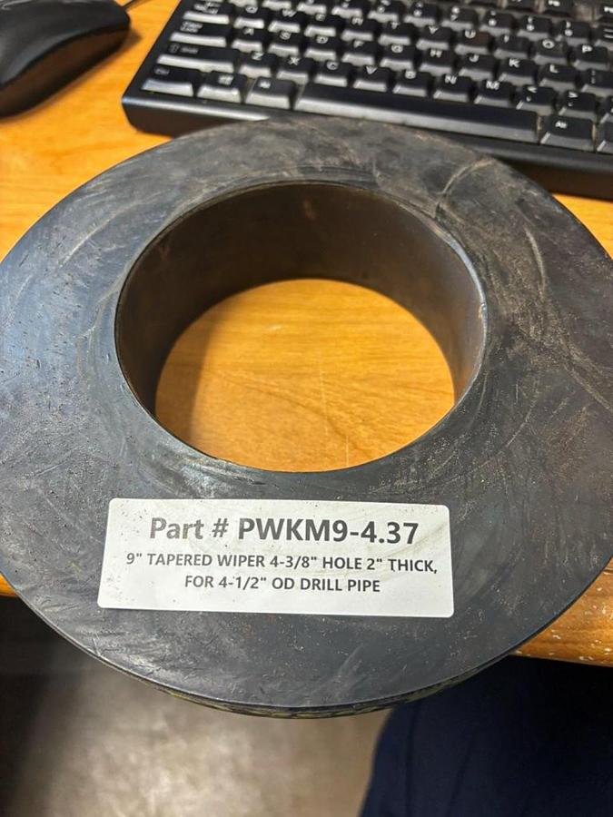 Used Drill Pipe Wiper, Tapered, 9"OD x 4.37"ID, for Use With Diverter Box