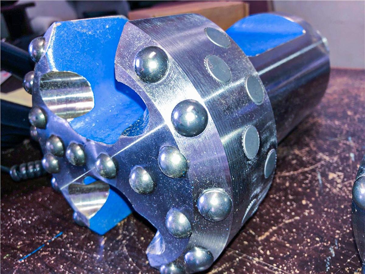 Trident SUPREME 6" Flat Face Carbide Button Cable Tool Drill Bit, 1-5/8" x 2-5/8" Pin Connection