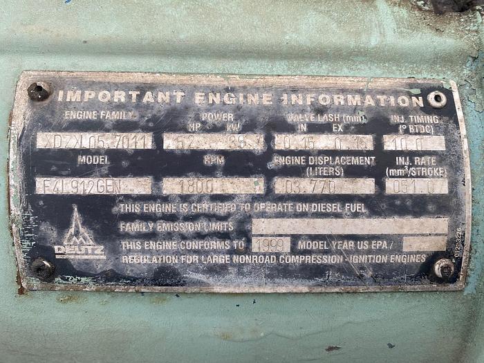 Used Deutz 39 KW Generator