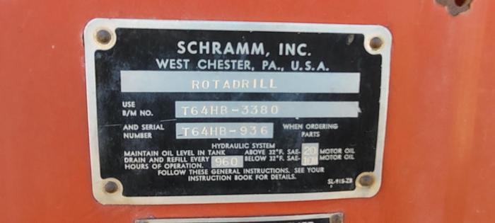 Used Schramm T64HB Drill Rig