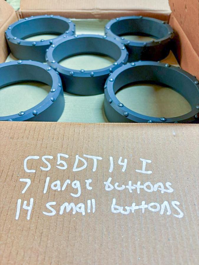 5" Dual Rotary Shoe – 14 Domed Button Assembly