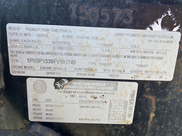 Used 2015 Deutz D914L04 Diesel Engine