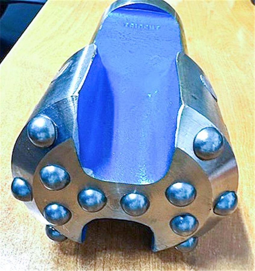 Trident SUPREME 4" Flat Face Carbide Button Cable Tool Drill Bit, 1-5/8' x 2-5/8" - 7 API Pin Thread