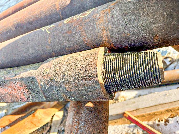 Used Gill Rock Drill Stem For 6-1/2" Or Larger Diameter Bit, 16 Ft. 4 In. Length, 2-1/4" X 3-1/4" Pin To 2-3/4" X 3-3/4" Box Cable Tool Joints.