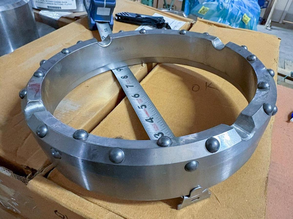 Used 8" HD Dual Rotary Casing Shoe – 28 Ballistic Buttons Assembly - Fluted