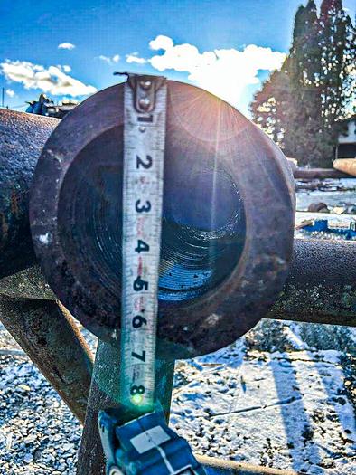 Used Drill Stem for 8" or larger diameter bit, 17 ft. 2 in. length, 2-3/4" x 3-3/4" pin to 4" x 5-1/2" box cable tool joints.
