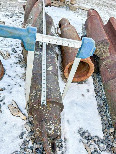 Used 16-3/4" Twisted Drill Bit For Cable Tool Rigs, 70" Length, 4" X 5" API Pin Thread With Lifting Bail