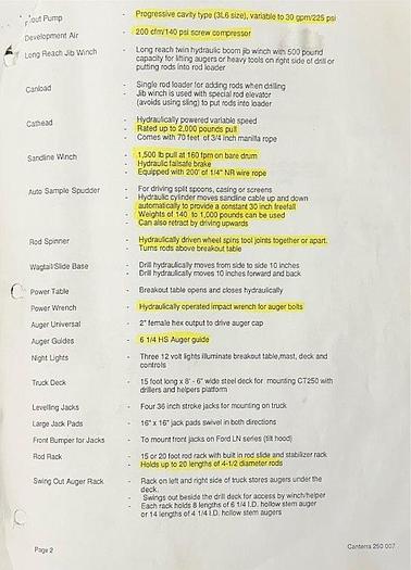 Used 1991 Canterra Ct250 Torquemaster Series Monitoring Drill.