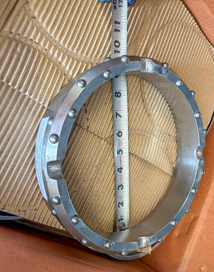 Used 8" HD Dual Rotary Casing Shoe – 28 Ballistic Buttons Assembly - Fluted