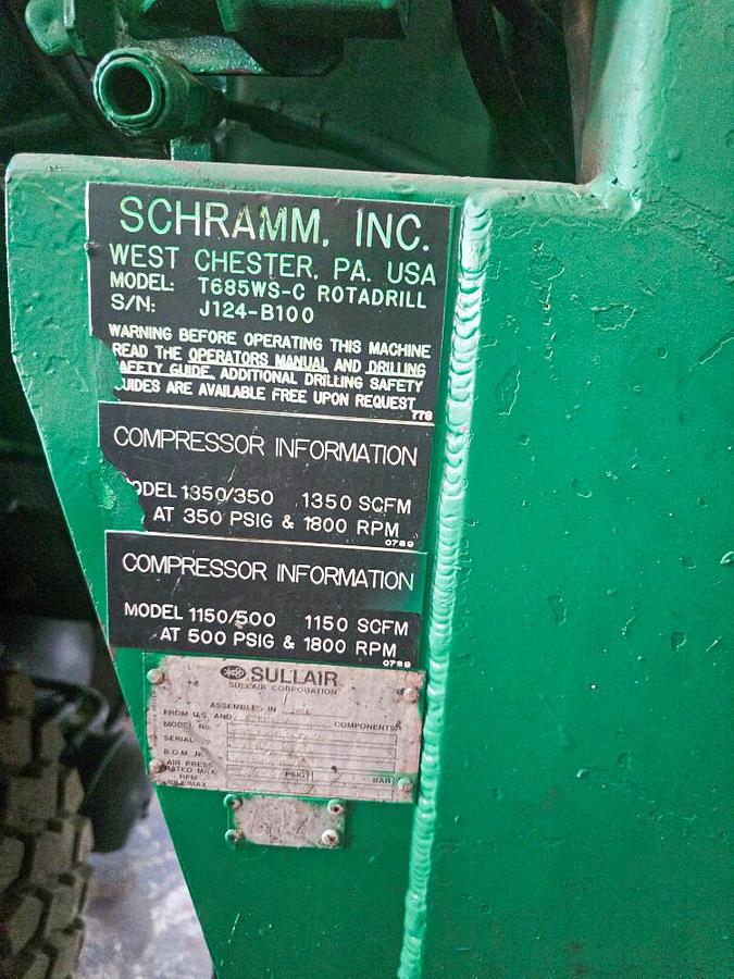 Used 2008 Schramm T685WS-C Drill Rig