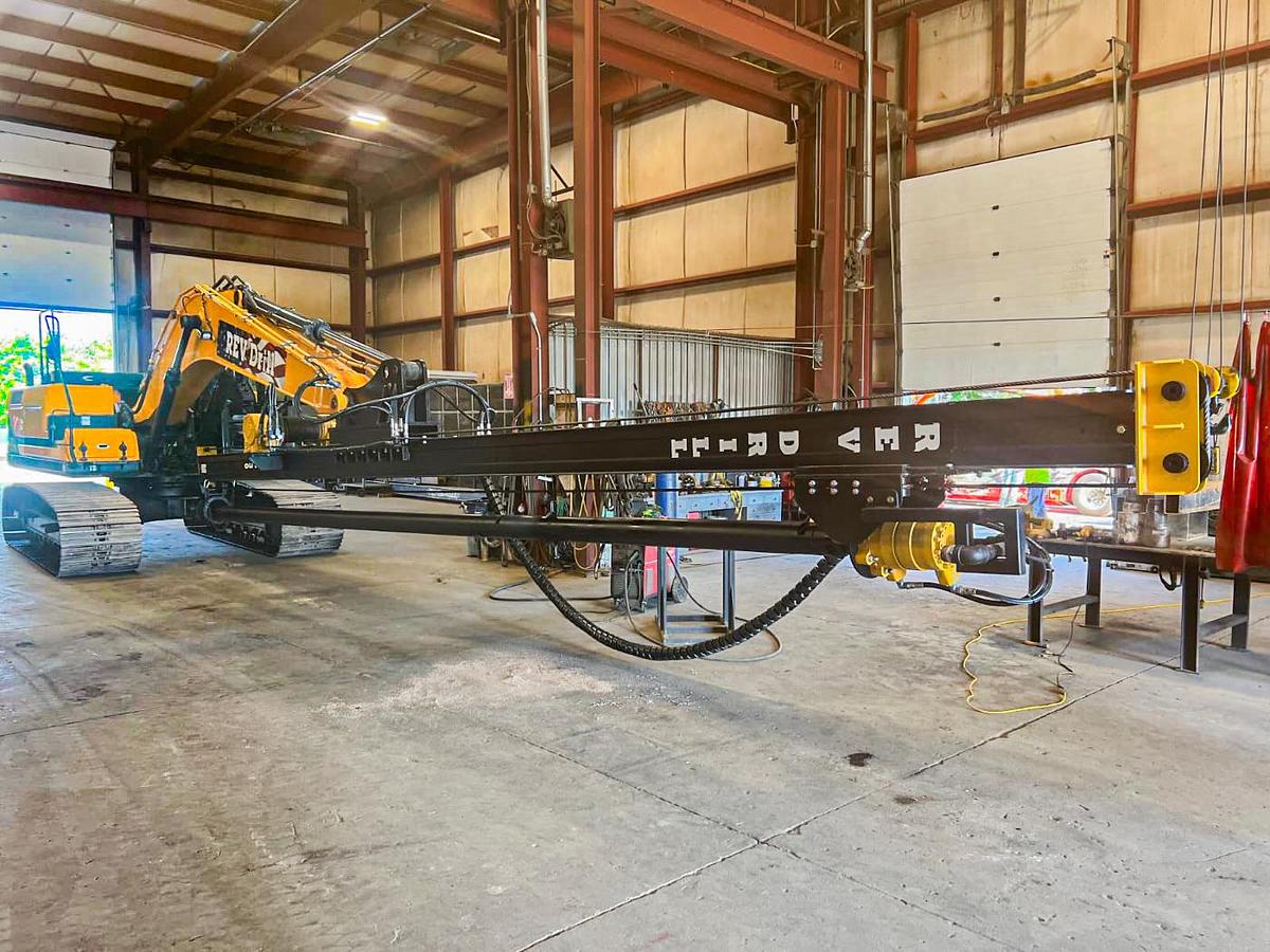 Used 2019 Hyundai HX220-L Excavator with Rev Drill Model 35