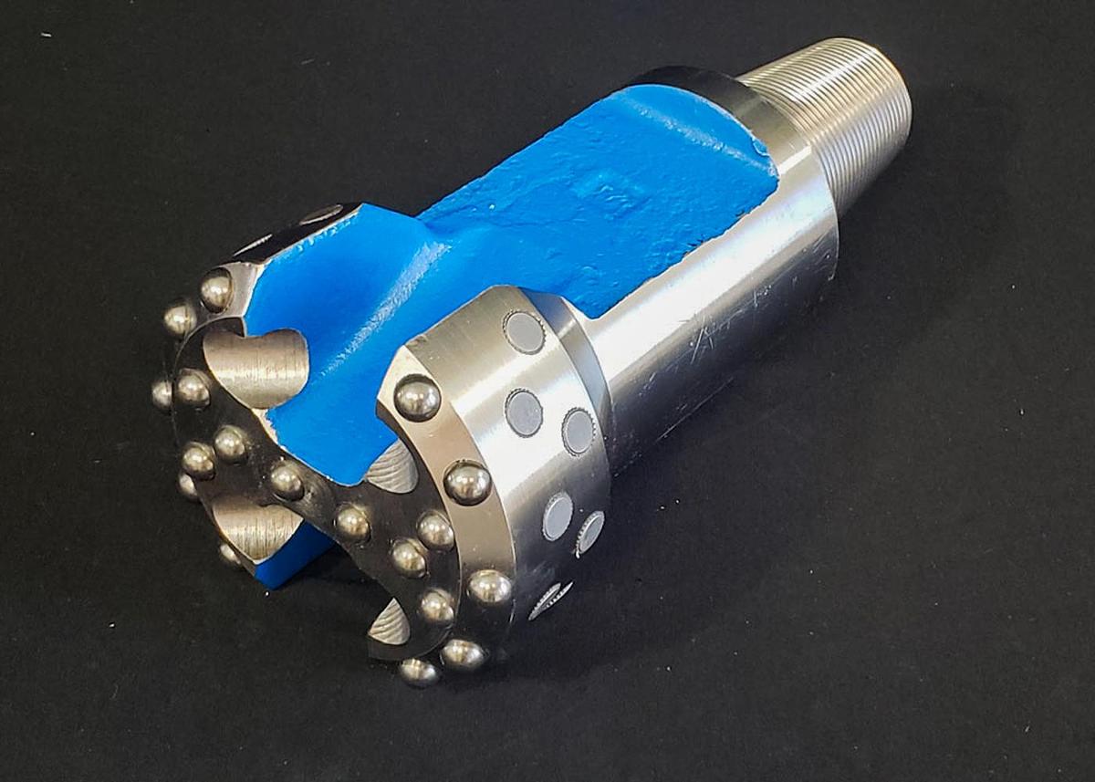 Trident SUPREME 9-7/8" Flat Face Carbide Button Cable Tool Drill Bit, 2" x 3" Pin Connection