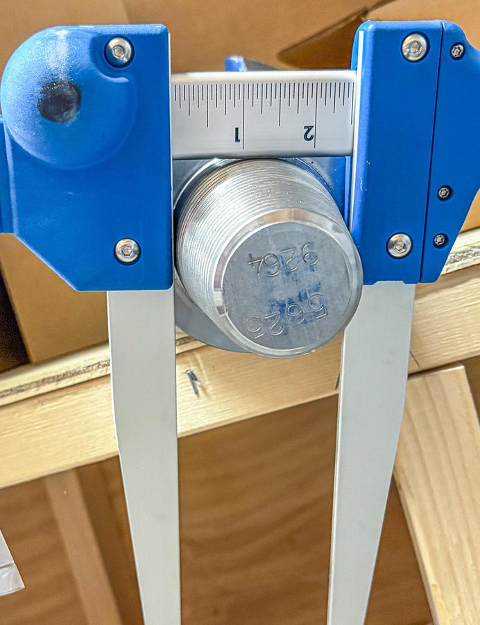 Used Supreme 5-3/4" Flat Face Carbide Button Cable Tool Drill Bit, 1-5/8” X 2-5/8” Pin Thread