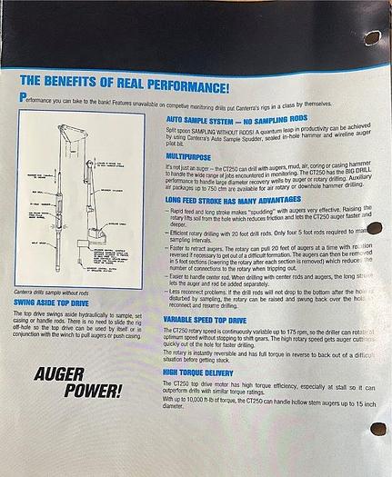 Used 1991 Canterra Ct250 Torquemaster Series Monitoring Drill.