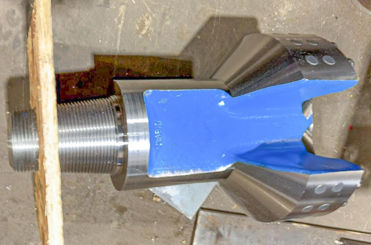 Used Trident SUPREME 9-7/8" Flat Face Carbide Button Cable Tool Drill Bit