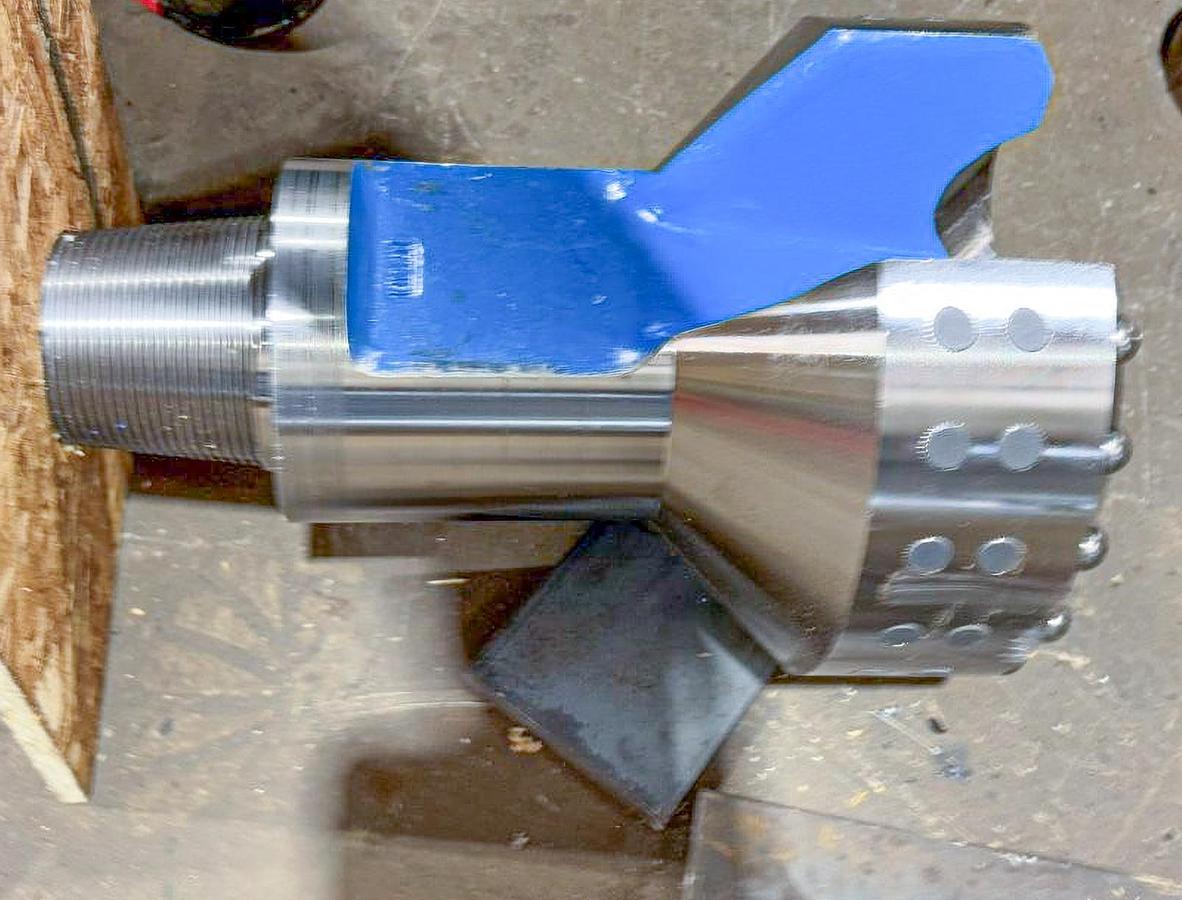 Used Trident SUPREME 9-7/8" Flat Face Carbide Button Cable Tool Drill Bit