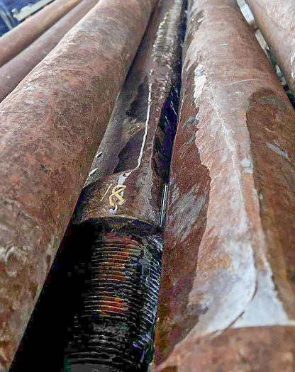 Used Short Drill Stem For 6" Or Larger Diameter Bit, 11 Ft. 6 In. Length, 2-3/4" X 3-3/4" Pin to Box Cable Tool Joints.