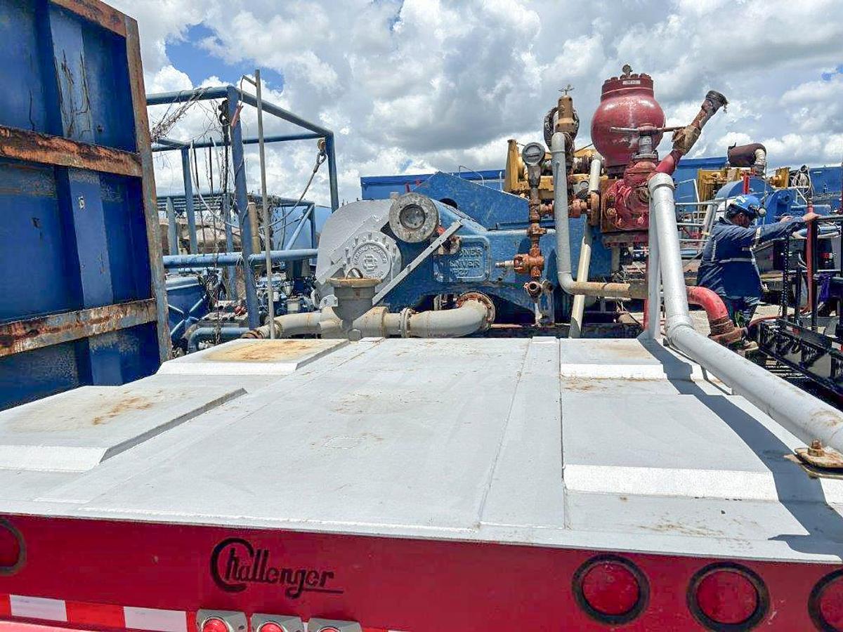 Used Gardner Denver PZ-7 (PZG) Triplex Drilling Mud Pump.