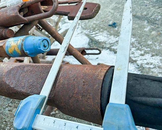 Used Drill Stem for 6-1/2" or larger diameter bit, 14 ft. 10 in. length, 2-3/4" x  3-3/4" pin to box cable tool joints.