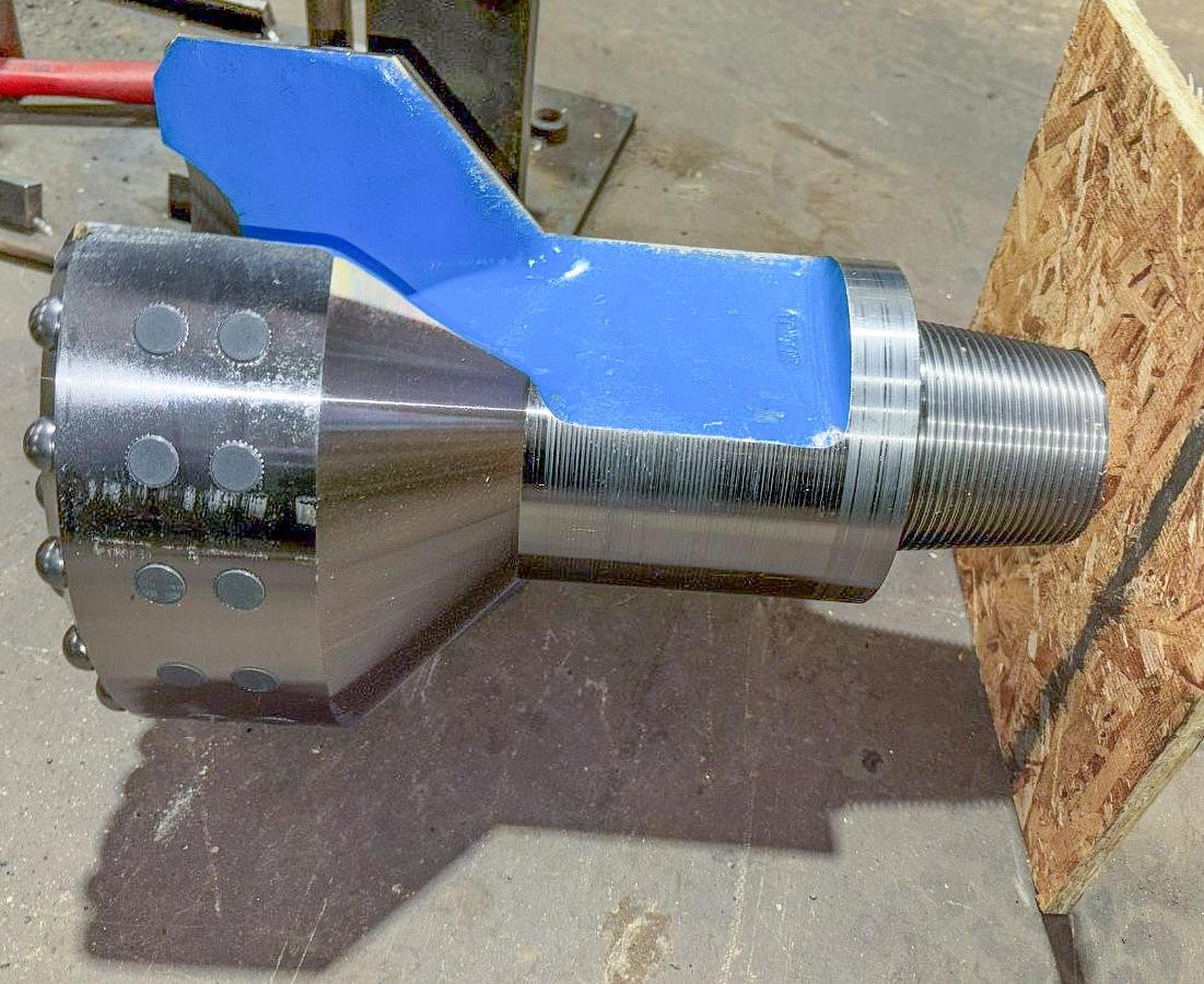 Used Trident SUPREME 9-7/8" Flat Face Carbide Button Cable Tool Drill Bit
