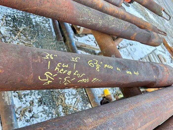 Used Drill Stem for 8" or larger diameter bit, 17 ft. 2 in. length, 2-3/4" x 3-3/4" pin to 4" x 5-1/2" box cable tool joints.