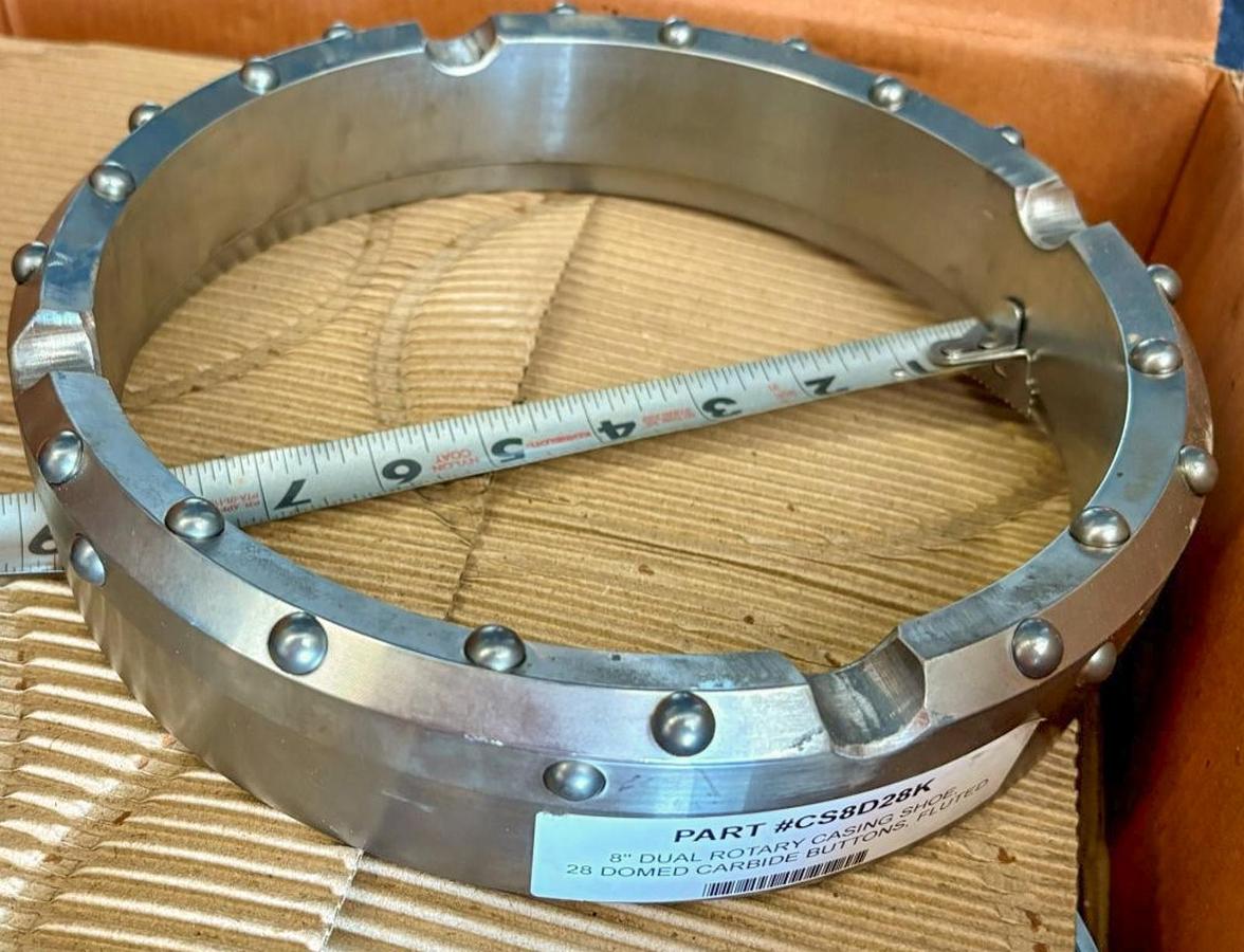 Used 8" HD Dual Rotary Casing Shoe – 28 Ballistic Buttons Assembly - Fluted