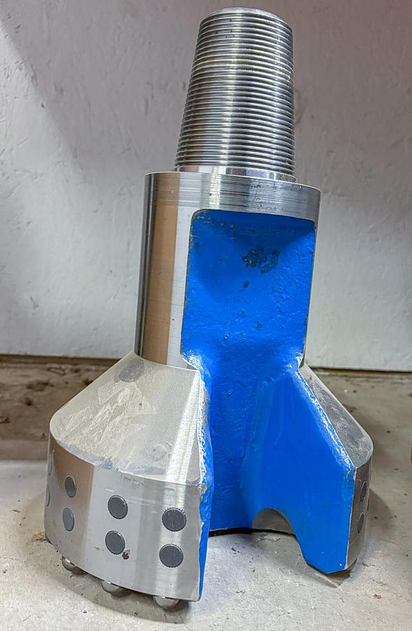 Used Trident SUPREME 9-7/8" Flat Face Carbide Button Cable Tool Drill Bit