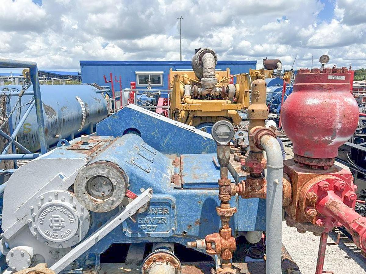 Used Gardner Denver PZ-7 (PZG) Triplex Drilling Mud Pump.