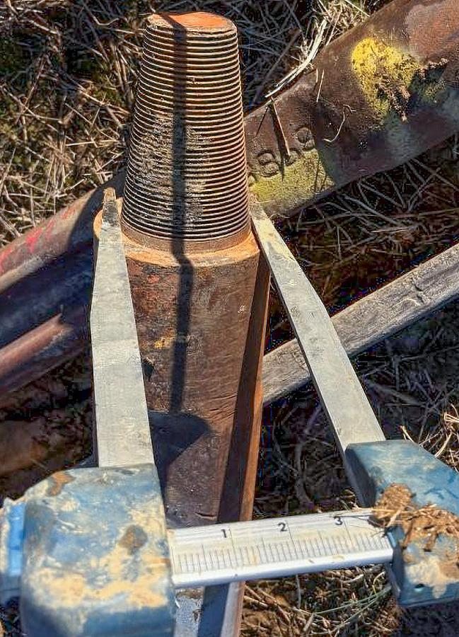 Used 6-1/4" Diameter X 45" Length Cable Tool Drilling Chisel Bit