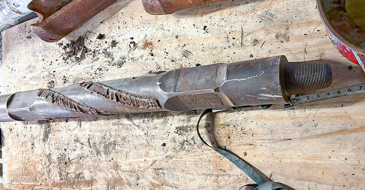 Used Spiral Stabilizer to Run Above 6" Drill Bits on Cable Well Rig String.