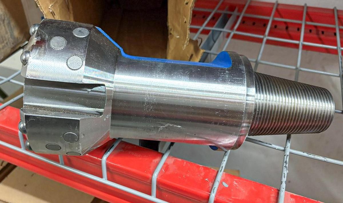 Soft Rock 6" Carbide Button Cable Tool Drill Bit, 2" X 3" Pin Thread