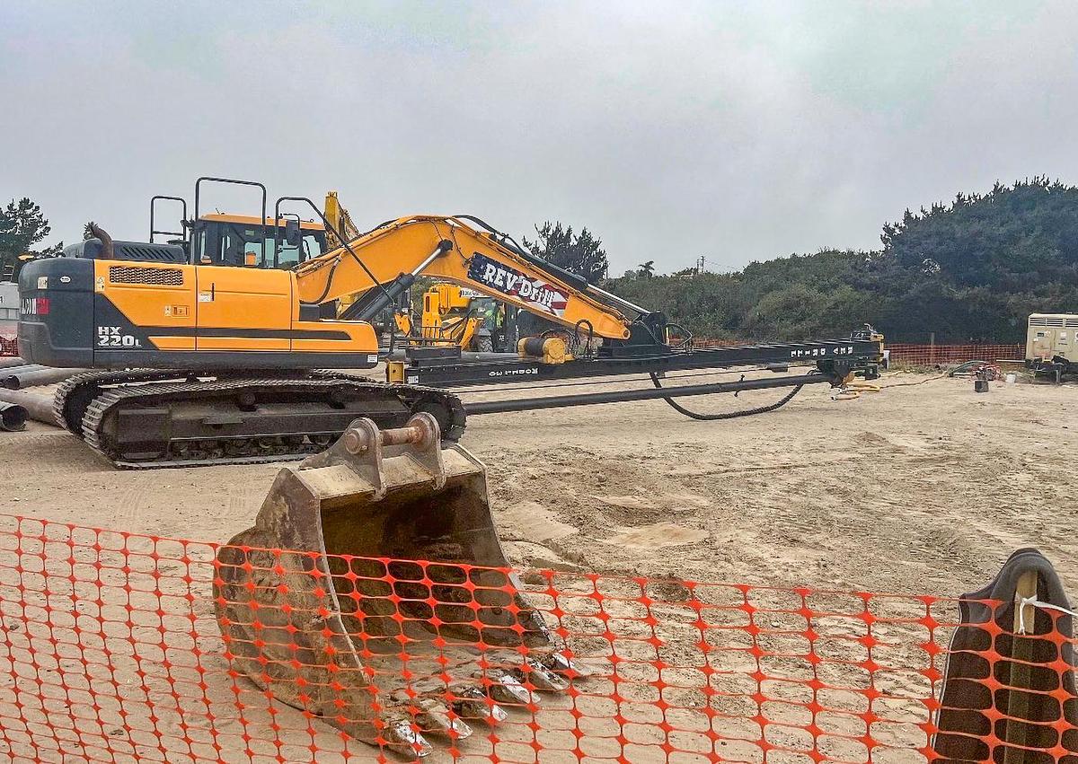 Used 2019 Hyundai HX220-L Excavator with Rev Drill Model 35