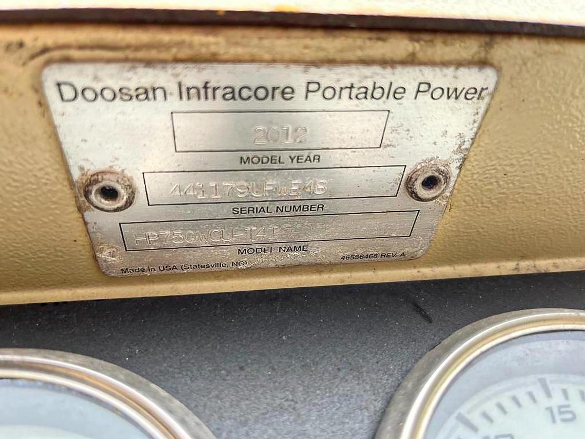 Used 2012 Doosan HP750WCU-T4I Air Compressor