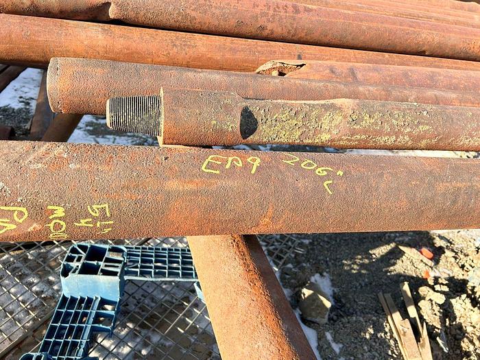 Used Drill Stem for 8" or larger diameter bit, 17 ft. 2 in. length, 2-3/4" x 3-3/4" pin to 4" x 5-1/2" box cable tool joints.