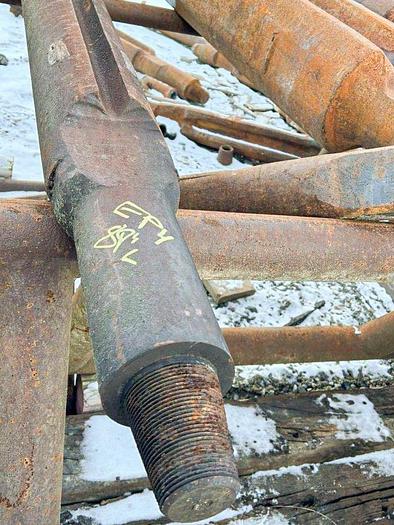 Used Regular Pattern Cable Tool Drill Bit, 7-3/4" diameter x 89" length, 2-3/4" x 3-3/4" pin thread.