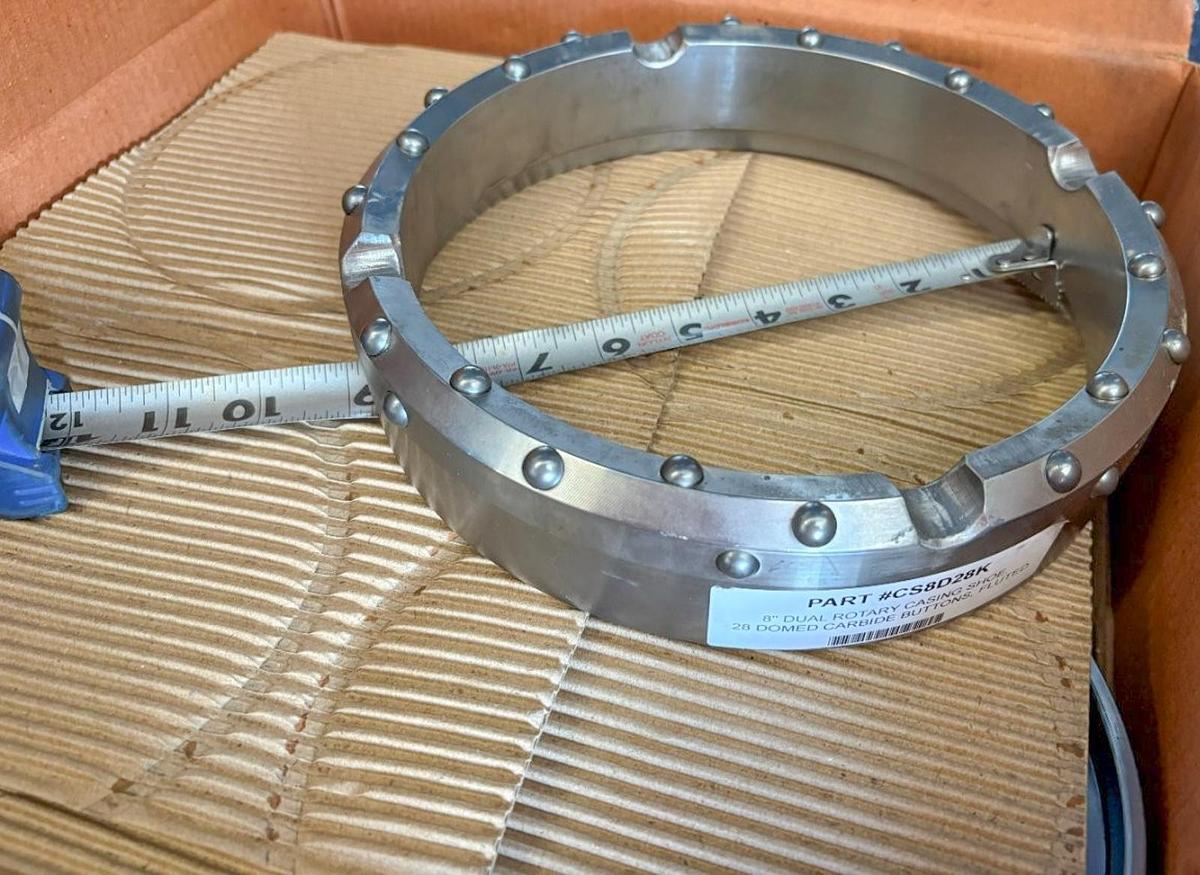 Used 8" HD Dual Rotary Casing Shoe – 28 Ballistic Buttons Assembly - Fluted
