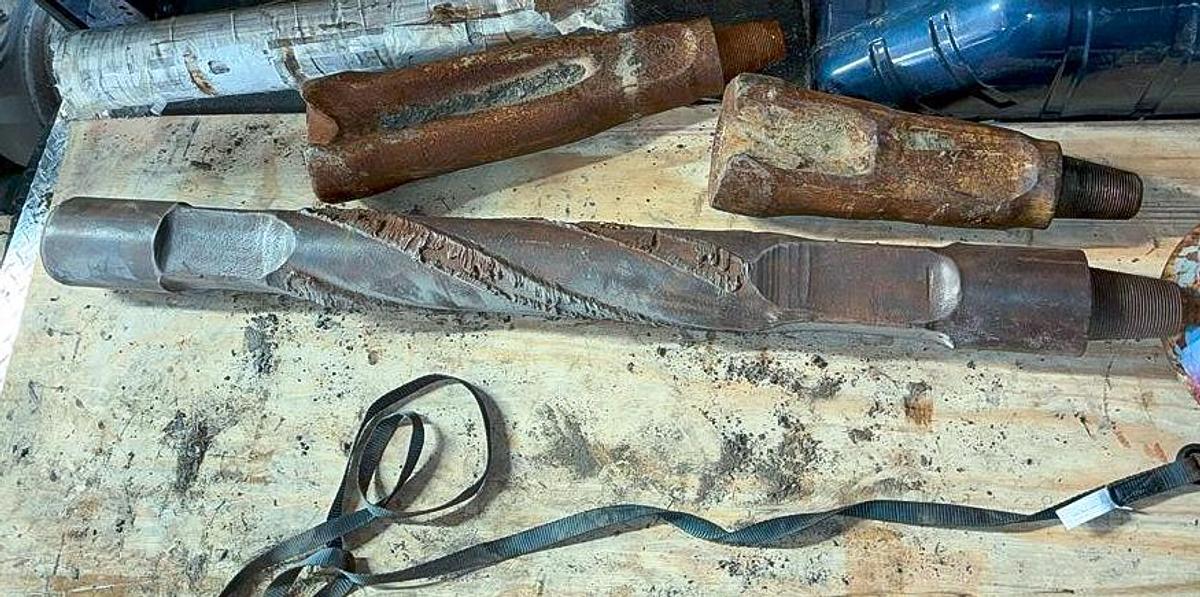 Used Spiral Stabilizer to Run Above 6" Drill Bits on Cable Well Rig String.