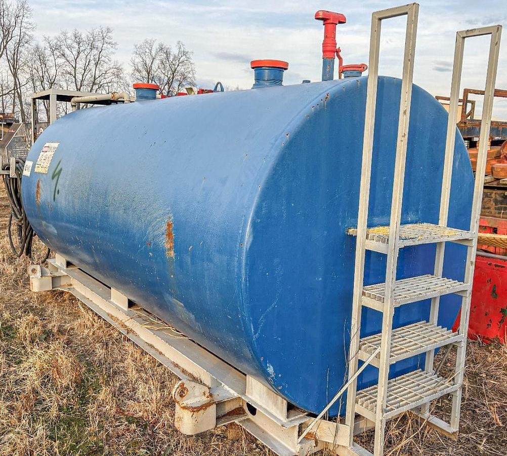 Used Skid-Mounted Diesel Fuel Tank