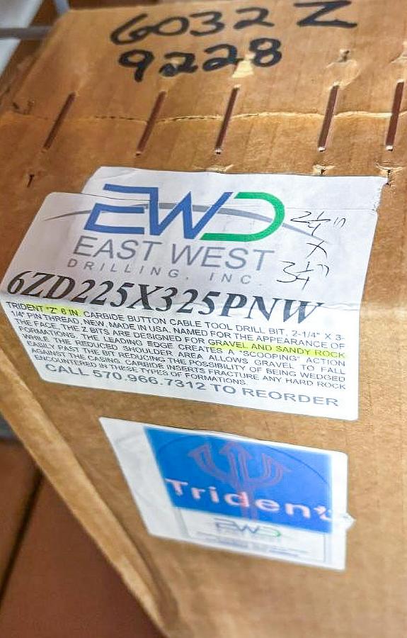 “Z” 6 In. Carbide Button Cable Tool Drill Bit, 2-1/4" X 3-1/4" Pin Thread