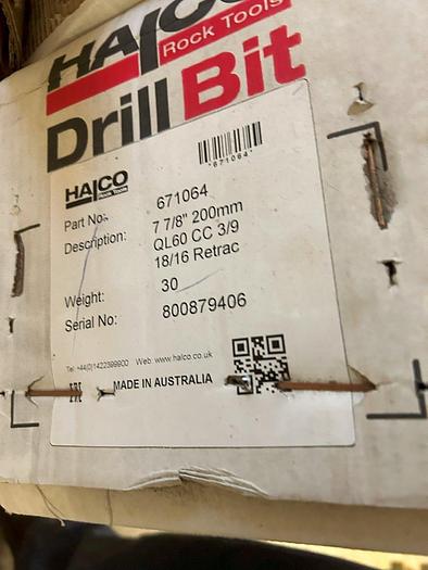 Used Halco 7-7/8” QL60 Hammer Bit