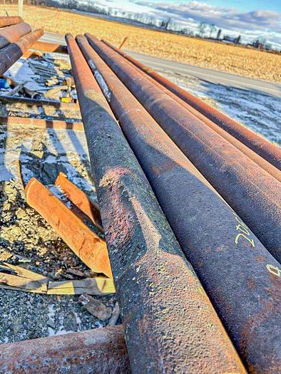 Used Gill Rock Drill Stem For 6-1/2" Or Larger Diameter Bit, 16 Ft. 4 In. Length, 2-1/4" X 3-1/4" Pin To 2-3/4" X 3-3/4" Box Cable Tool Joints.