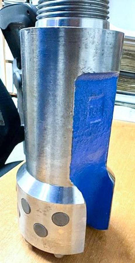 Used Trident SUPREME 4" Flat Face Carbide Button Cable Tool Drill Bit