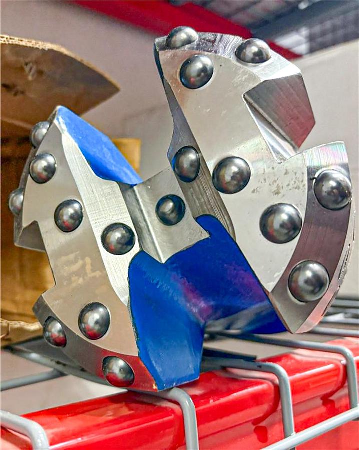 Trident Soft Rock 8-1/2" Carbide Button Cable Tool Drill Bit, 2-3/4" X 3-3/4" Pin Thread