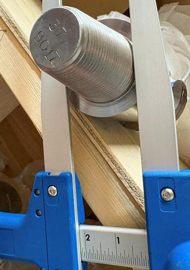 Supreme 3-7/8" Flat Face Carbide Button Cable Tool Drill Bit, 1-1/2" X 2-1/4" Pin Thread