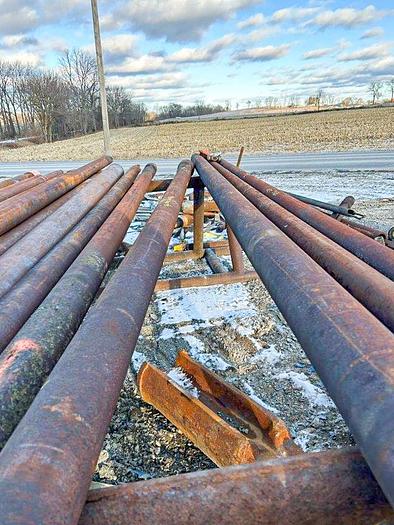 Used Drill Stem for 8" or larger diameter bit, 17 ft. 2 in. length, 2-3/4" x 3-3/4" pin to 4" x 5-1/2" box cable tool joints.