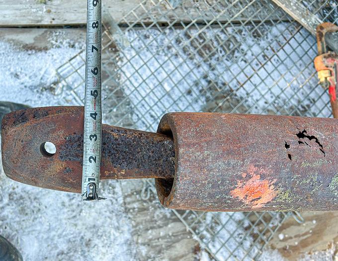 Used 4-1/4" Dart Valve Bailer for Cleaning Wells With Cable Tool Drill Rig Or Pump Hoist Truck.