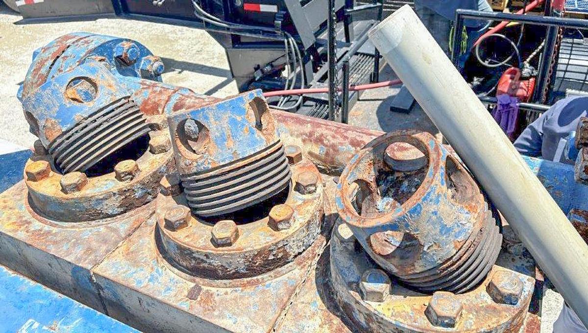 Used Gardner Denver PZ-7 (PZG) Triplex Drilling Mud Pump.